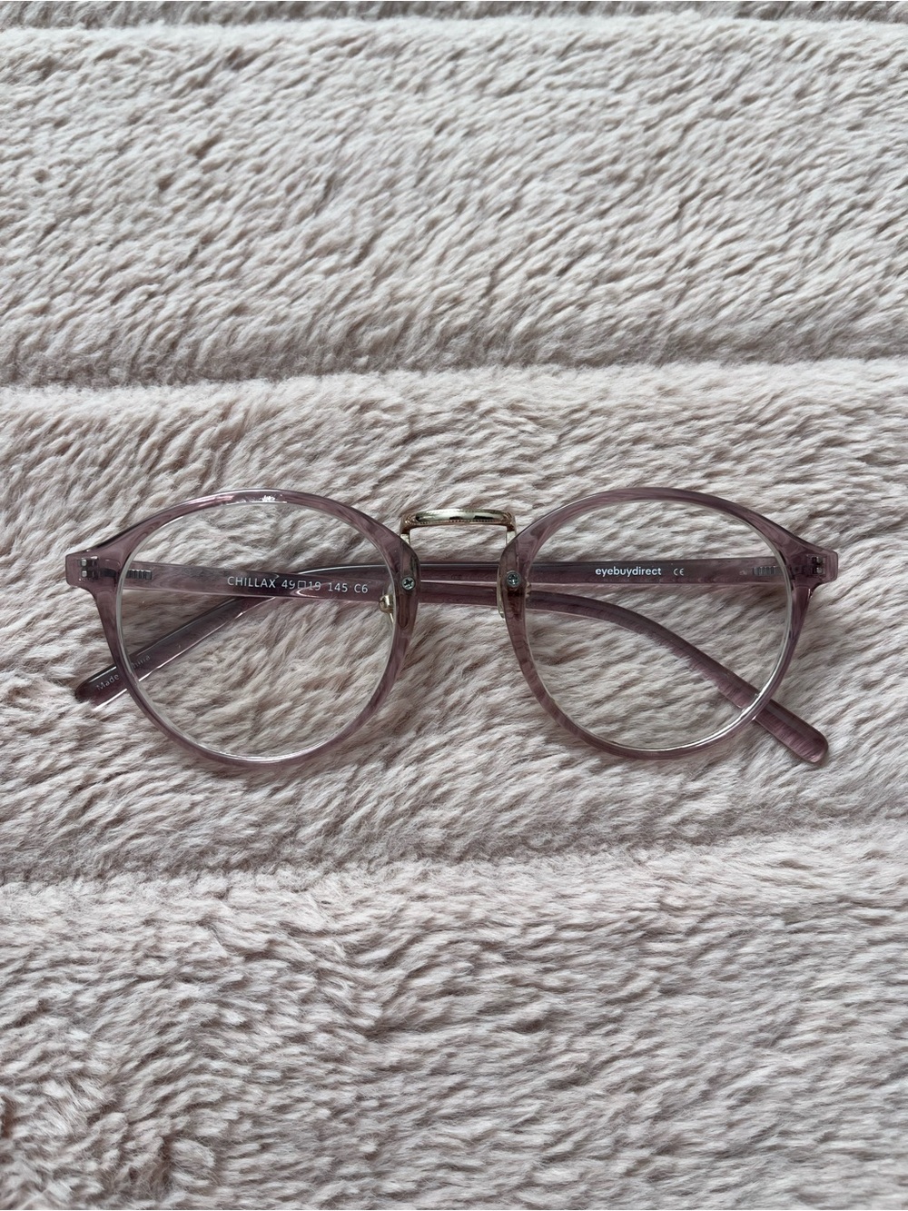 Chillax Transparent Pink Round Reading Glasses by eyebuydirect